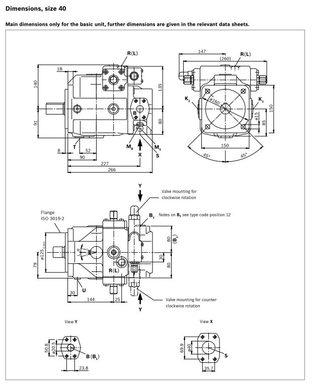 A4VSO Piston Pump Axial plunge ၃