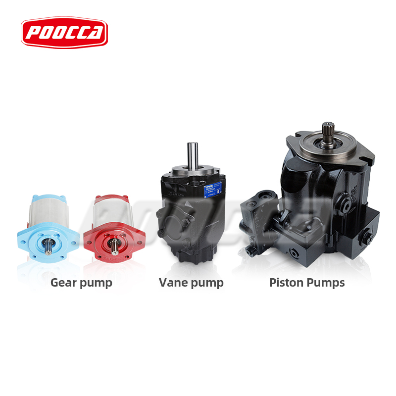 Three types of hydraulic pumps